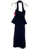 Karen Millen Size s / 4 Navy Blue Cotton Blend Knit Top Halter Dress Navy Blue / s / 4
