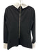 Karen Millen Size S Black & White Viscose Blend Long Sleeve Layered Back Zip Top Black & White / S