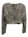 L'agence Size M Silver & Gray Polyester Blend Long Sleeve All Over Sequins Top Silver & Gray / M