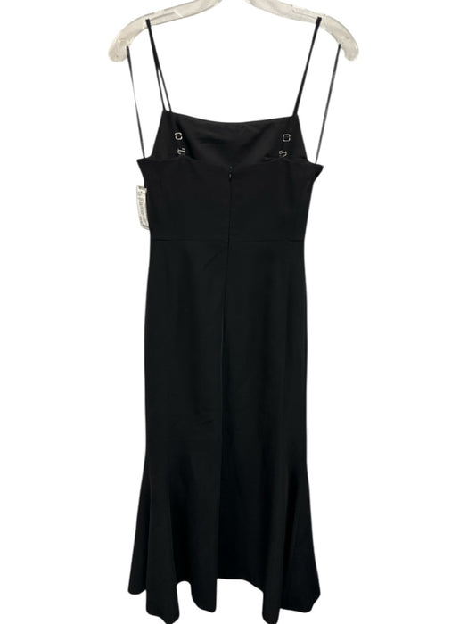 Karen Millen Size 2 Black Viscose Blend Spaghetti Strap Detachable Dress Black / 2