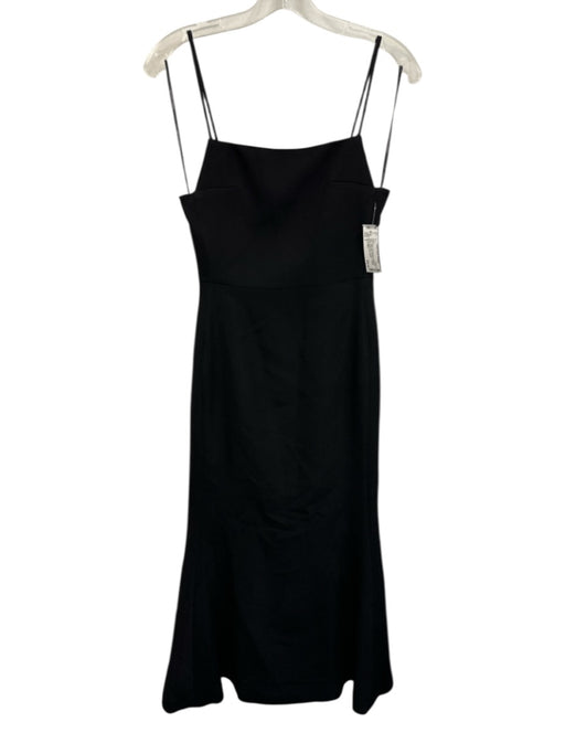 Karen Millen Size 2 Black Viscose Blend Spaghetti Strap Detachable Dress Black / 2