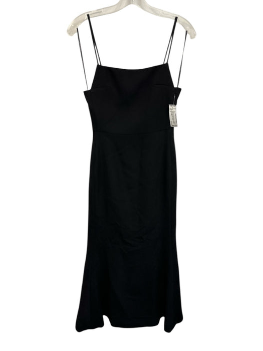 Karen Millen Size 2 Black Viscose Blend Spaghetti Strap Detachable Dress Black / 2