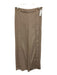 Reiss Size 2 Taupe Polyester Paneled High Waist Button Detail Wide Leg Pants Taupe / 2