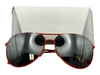 Michael Kors Red Metal Frame Mirror Lense Wire Frame Sunglasses Red