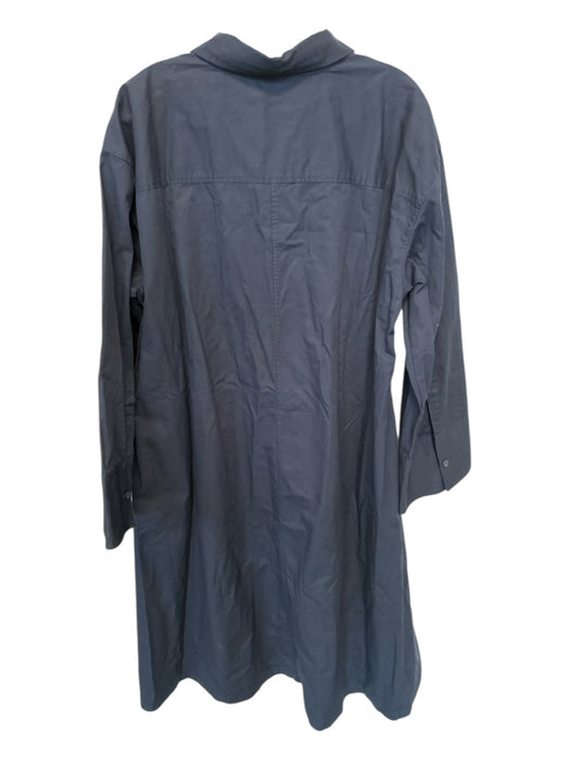 JW Anderson X UNI QLO Size L Navy Cotton Long Bell Sleeve Button Down Maxi Dress Navy / L