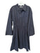 JW Anderson X UNI QLO Size L Navy Cotton Long Bell Sleeve Button Down Maxi Dress Navy / L