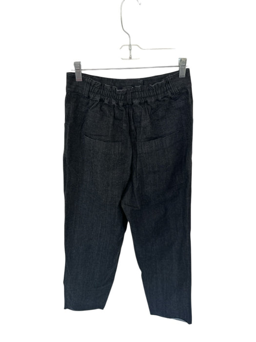 Tibi Size 6 Charcoal Cotton High Waist Wide Leg Raw Hem Jeans Charcoal / 6