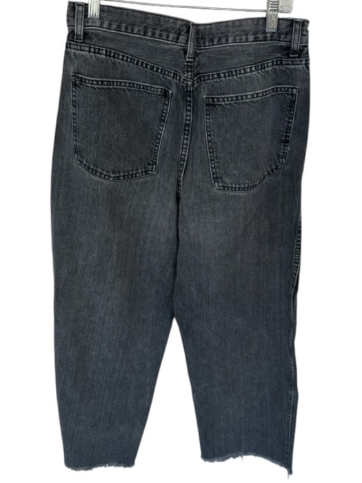Uni Q Lo Size 29 Gray Cotton High Waist Wide Leg Raw Hem Jeans Gray / 29