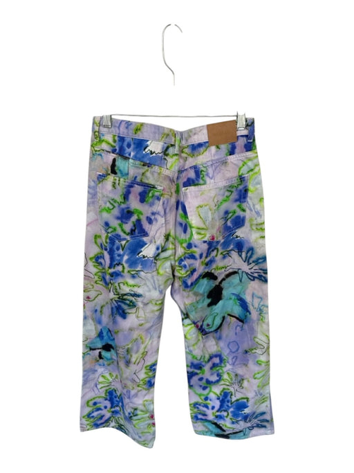 Weekday Size 30 Purple & Green Organic Cotton High Waist Water Color Jeans Purple & Green / 30