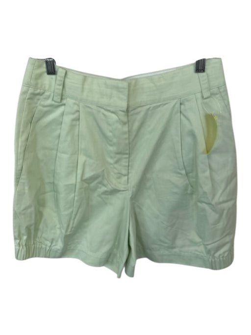 Tibi Size 4 Mint Cotton High Waist Bubble Hem Shorts Mint / 4
