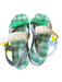 Camper Shoe Size 38 Blue & Green Canvas Velcro Platform Sandals Blue & Green / 38