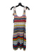 Veronica Beard Size L White & Multi Viscose Blend U Neck & Back Sleeveless Dress White & Multi / L