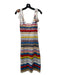 Veronica Beard Size L White & Multi Viscose Blend U Neck & Back Sleeveless Dress White & Multi / L