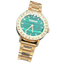 Missoni Rose Gold & Green Stainless steel 2 Hand Movement Logo Sapphire Watches Rose Gold & Green