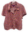 J.Crew w/ Liberty Fabrics Size 20/XL red, magenta & olive Cotton Collar Neck Top red, magenta & olive / 20/XL