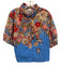 Maeve Size 1X Blue, Red & Multi Baumwolle Collar Neck Button Down Top Blue, Red & Multi / 1X