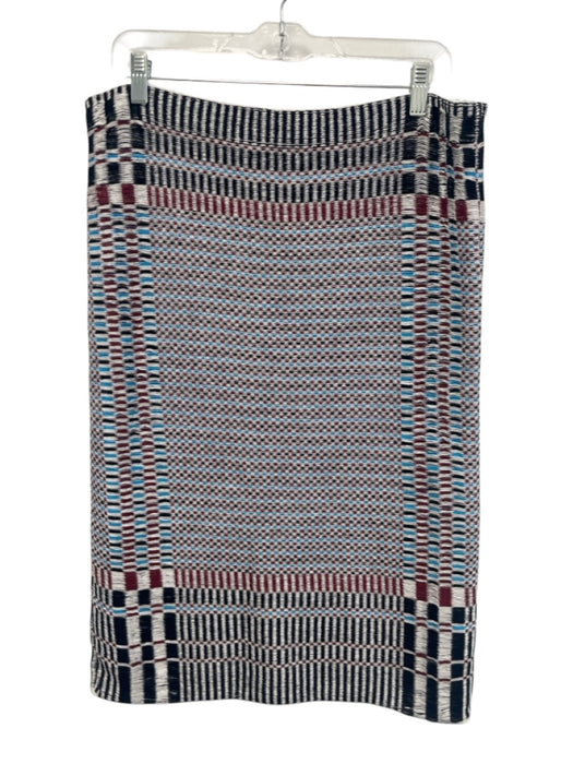 Tory Burch Size XL Blue, Red & Multi Cotton Elastic Waist  Woven Stripes Skirt Blue, Red & Multi / XL