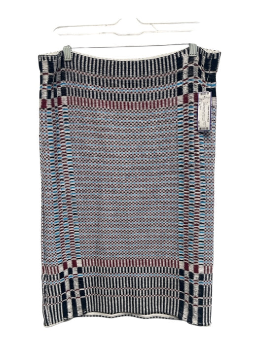 Tory Burch Size XL Blue, Red & Multi Cotton Elastic Waist  Woven Stripes Skirt Blue, Red & Multi / XL