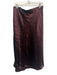 Vince Size XXXL Mahogany purple Acetate Elastic Waist Satin Midi Skirt Mahogany purple / XXXL