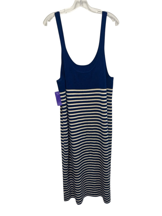 J.Crew Size XXL Blue & White Viscose Blend Spaghetti Strap Dress Blue & White / XXL