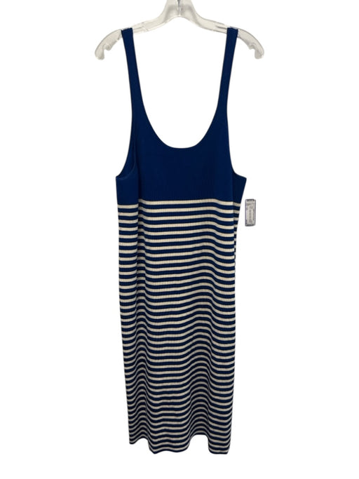 J.Crew Size XXL Blue & White Viscose Blend Spaghetti Strap Dress Blue & White / XXL