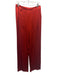 Karen Millen Size 20/XL Red No Fabric Tag Satin Side Zip Straight Leg Pants Red / 20/XL