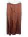 Vince Size 20/XL Brown Viscose Satin Zip & Clasp Close Cropped Pockets Pants Brown / 20/XL