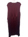 Vince Size 1X Maroon Purple Polyester V Neck Sleeveless Drawstring Waist Dress Maroon Purple / 1X