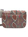 Longchamp Gray, White & Pink Leather Multi snake print embossed Crossbody Bag Gray, White & Pink / Small