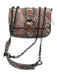 Longchamp Gray, White & Pink Leather Multi snake print embossed Crossbody Bag Gray, White & Pink / Small