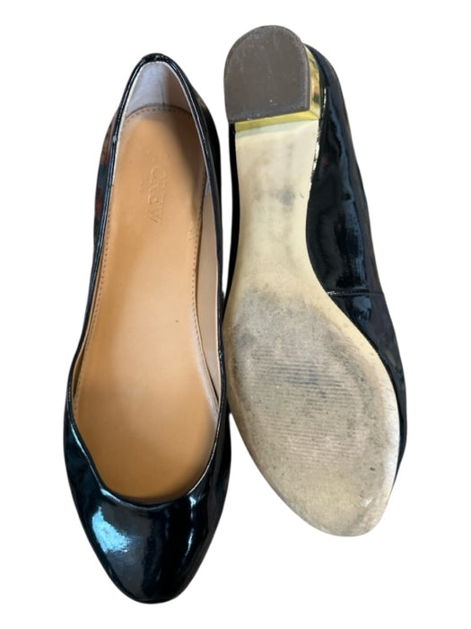 J. Crew Shoe Size 8 Black & Gold Patent Leather round toe Flats Black & Gold / 8