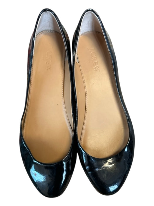 J. Crew Shoe Size 8 Black & Gold Patent Leather round toe Flats Black & Gold / 8