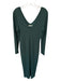 Marine Layer Size L Green Tencel Blend Long Sleeve Ribbed Maxi Dress Green / L