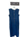 Pilcro Size L Blue Denim Cotton Blend Maxi Sleeveless Front Slit Dress Blue Denim / L