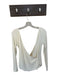 Reformation Size XL Cream Tencel Blend Ribbed Wrap Long Sleeve Cropped Top Cream / XL