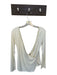 Reformation Size XL Cream Tencel Blend Ribbed Wrap Long Sleeve Cropped Top Cream / XL