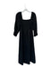 Hutch Black Cotton Eyelet Detail smocked 3/4 Balloon Sleeve Maxi Dress Black