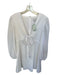 Gianni Bini Size 2 White Cotton Long Sleeve Front Tie Back Zip Dress White / 2