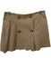 Maeve Size 6 Tan Cotton Blend Pleated Buttons High Waist Mini Skirt Tan / 6