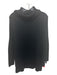 Saks Fifth Ave Size XS Black Cashmere Ribbed Knit Split Hem Turtle Neck Sweater Black / XS