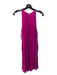 Ramy Brook Size M Bright Pink Polyester Round Neck Sleeveless Keyhole Back Dress Bright Pink / M