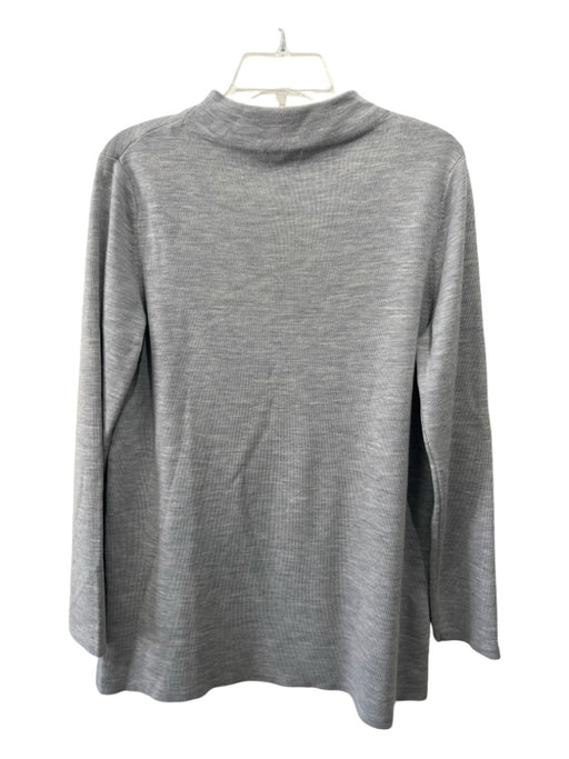 COS Size M Gray Wool Mock Neck Heathered Long Sleeve Top Gray / M