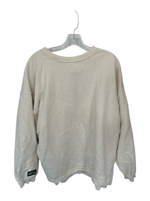 Daily Drills Size XS/S Cream Cotton Long Sleeve Crew Neck Oversize Sweatshirt Cream / XS/S
