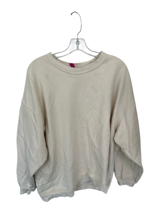 Daily Drills Size XS/S Cream Cotton Long Sleeve Crew Neck Oversize Sweatshirt Cream / XS/S