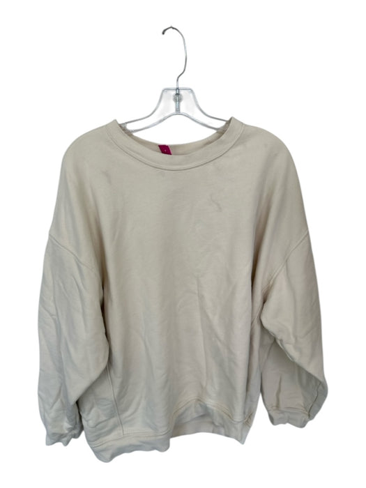 Daily Drills Size XS/S Cream Cotton Long Sleeve Crew Neck Oversize Sweatshirt Cream / XS/S