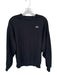 Alo Size S Black & Silver Cotton Blend Long Sleeve Logo Oversize Sweatshirt Black & Silver / S