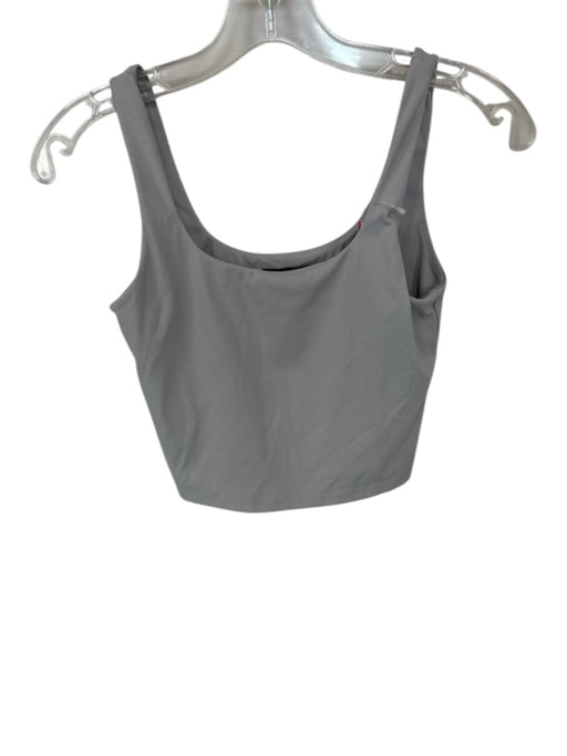 Daily Drills Size S Light Gray Nylon Blend Built in bra Cropped Athletic Top Light Gray / S