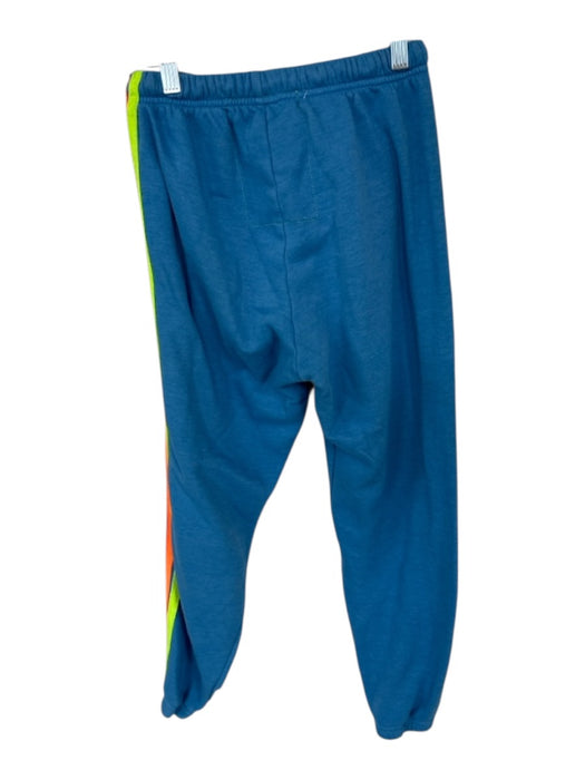 Aviator Nation Size S Blue & Multi Cotton Drawstring Side Stripe Jogger Pants Blue & Multi / S