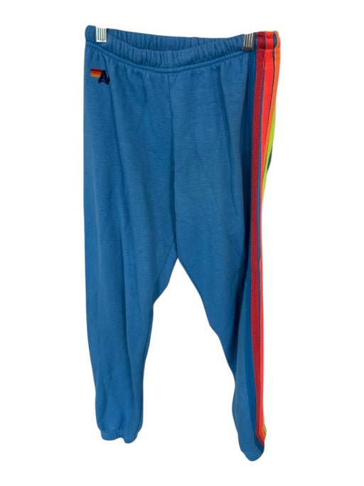 Aviator Nation Size S Blue & Multi Cotton Drawstring Side Stripe Jogger Pants Blue & Multi / S