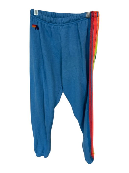 Aviator Nation Size S Blue & Multi Cotton Drawstring Side Stripe Jogger Pants Blue & Multi / S